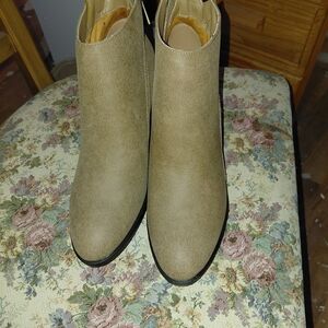 Women's Taupe Ankle Booties - Classic Pull-On Style